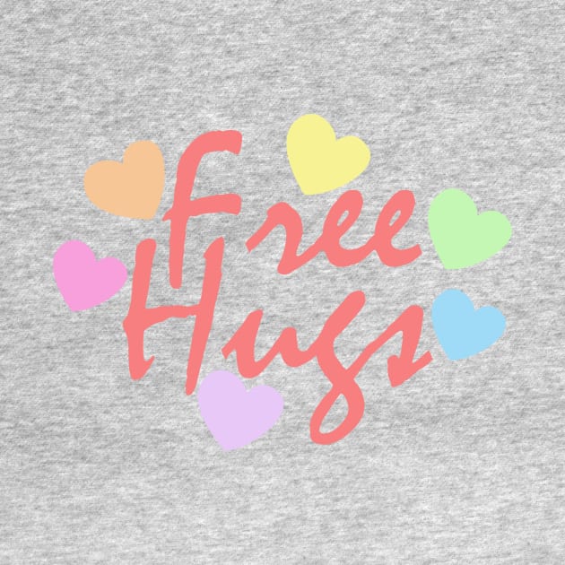 free hugs  typography positive vibes by teemarket